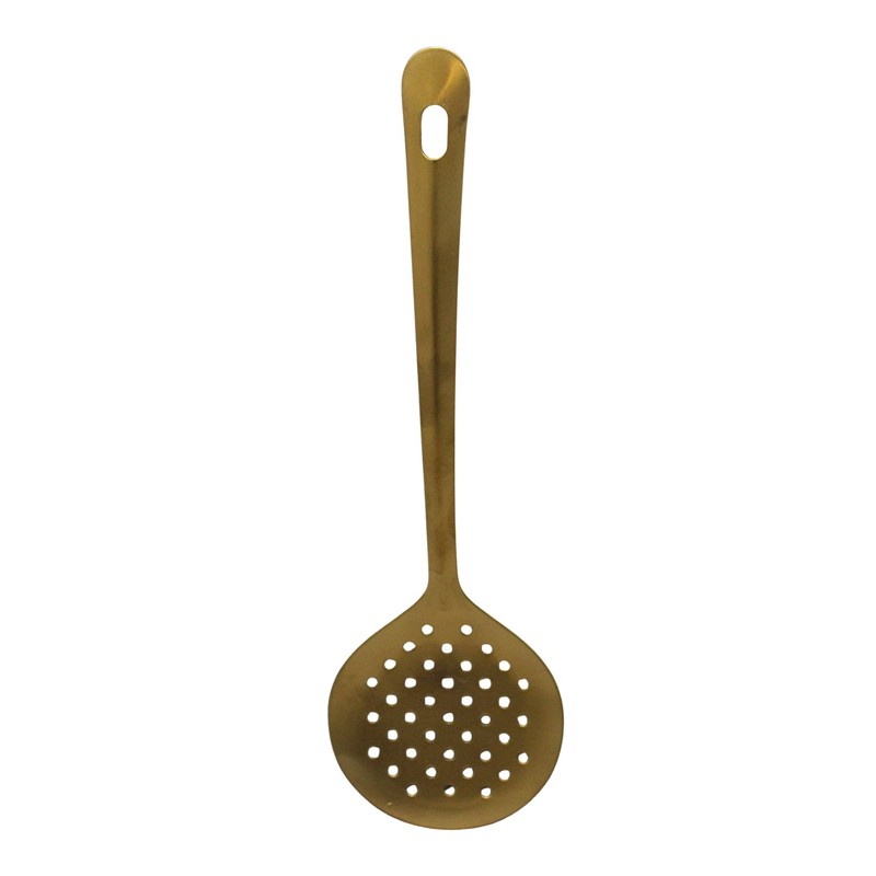 5-Piece Gold-Plated Stainless Steel Kitchen Utensil Set – Skimmer, Ladle,
