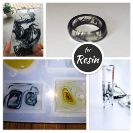 Black Epoxy UV Resin Pigment - 4oz Black Liquid Epoxy Resin Color Dye for Epoxy Resin Art, UV Resin DIY Jewelry Making - Concentrated Epoxy Colorant for Resin Coloring, Tumbler, Paints, Crafts - 120ml