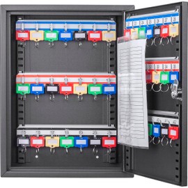 Barska Adjustable Key Cabinet Lock Box with Colorful Key Tag Labels - 42 POSITION - KEY LOCK