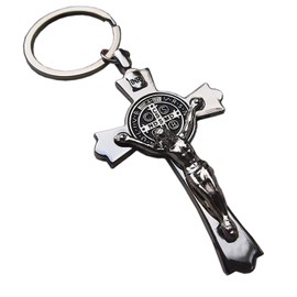 HARPIMER Jesus Crucifix KeyChain Keyring Holy Cross Keychain Faith Religious Catholic Gift