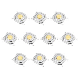 uxcell Micro Tact Switch Push Button SPST 0.2 x 0.2 x 0.06 inch (5 x 5 x 1.5 mm), PCB Surface Mounted Devices SMT, Pack of 10
