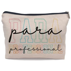 AYXVT Para Professional Gifts Makeup Bag, Gifts for Paraprofessionals Cosmetic Bag, Thank You Gifts for Paraeducators Teacher Assistant, Appreciate Gifts for Paraprofessional Makeup Pouch Zipper Pouch