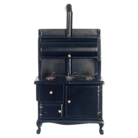 DOLLHOUSE MINIATURE 1:12 SCALE 4PC OLD FASHIONED OAK KITCHEN SET #T4543