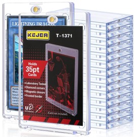 TTYSHIP® Pack of 16 Magnetic Card Holder, 35PT Magnetic Card Holder, UV Protection, Magnetic Card Holder for Standard Cards, Football Cards, Sports Cards