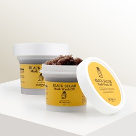 Skinfood Black Sugar Mask Wash-Off 120g Exfoliating Scrub / 스킨푸드 블랙슈가 마스크 워시오프 120g 각질제거 스크럽