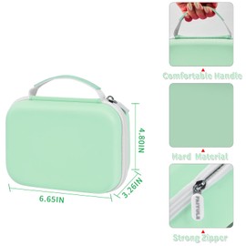 PAIYULE Kids Camera Bag for Uleway/for GlobalCrown/for Gofunly for Grepro/for Ushining Mini Digital Camera, Instant Cameras Protective Case Carry Bag Holder for Printing Paper (Case Only) Light Green