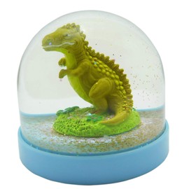 Lightahead Mini Dinosaur Snow Globe Inside Blue Base,Table Top Decorations Christmas,Birthday Gifts