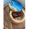 Ocean Resin Art Bamboo Salt Box, Salt Cellar, Bath Salt