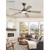 ZMISHIBO 52" Ceiling Fans with Lights, Oil Bronze Farmhouse Ceiling