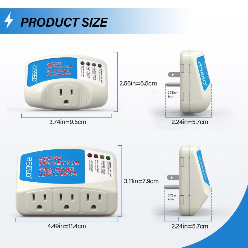 Bseed Surge Protector Power Strip 4 Mode Led Indicators 3
