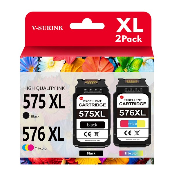 PG-575XL CL-576XL Printer Cartridges,PG-575XL CL-576XL Ink Cartridges Replacement for Canon