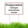 Felexdo Privatgrundstück Unbefugten ist das betreten verboten sign, 30 x