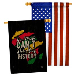 Ornament Collection Hold Our History Burlap House Flag Pack Black Lives Matter BLMCelebrates African Americans Heritage Applique Decoration Banner Small Garden Yard Gift Double-Sided, Made in USA