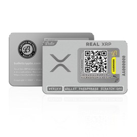 Ballet XRP Cold Storage Card Wallet - Real Series - Secure Physical Metal Crypto Card for Long Term Holding (XRP Single)