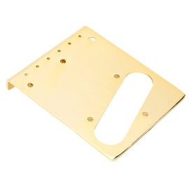 6 Saddle Guitar Bridge Single Coil Pickup Slot, Standard Series Telecaster Bridge Assembly Pre-wired Control Plate with Roller Bridge Set(gold)