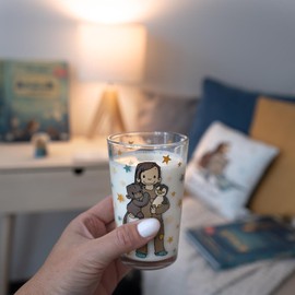 Sheepworld Anouk Drinking Glass | Printed Glass, Height 10.8 cm, Diameter 6.8 cm, Volume 22 cl | Gift for Children, Boys, Girls, Christmas, Birthday | 73948