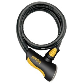 OnGuard Rottweiler 3.25' Armored Key Cable – 100 cm Hardened Steel-Sheathed Cable, X2P Double Bolt Lock, Z-Cylinder Core, Vinyl-Coated Armor, 5 Laser-Cut Keys