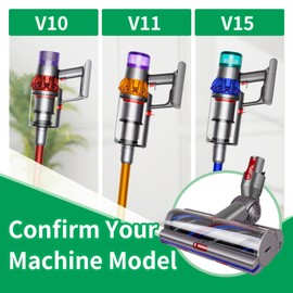 Upgraded High Torque Cleaner Head Replacement for Dyson V11 V15 V10 Cordless Vacuum Cleaner,Vacumm Head with Anti-Tangle and Adjustable Suction Compatible with Dyson Parts NO. 970100-05 (9.8 in)