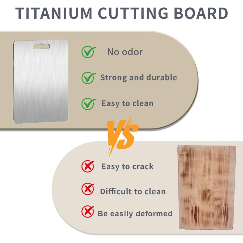 Titanium Cutting Board.100% PureTitanium Cutting Boards For Kitchen.Steel Cutting Boards