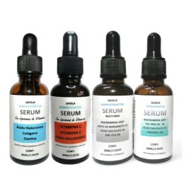 Rutina Facial 4 Serum, Vitamina C, Hialuronico, Niacinamida