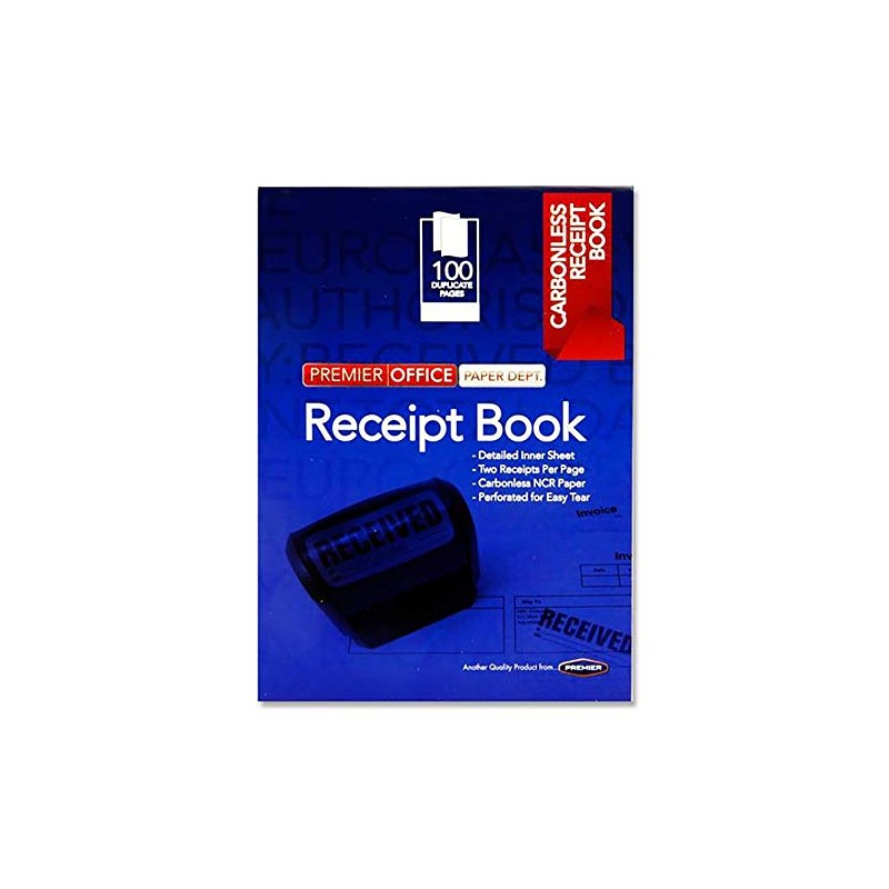 Premier Stationery S2859881 Premier Depot Carbonless Duplicate Receipt Book