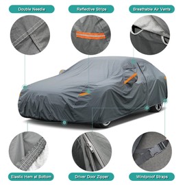 GUNHYI GUNHYI Premium Car Cover Custom Fit Ford Explorer (1995-2025), 16 Layers Heavy Duty Car Cover Waterproof All Weather with Zipper Door for Sun Rain Snow Dust Uv Protection