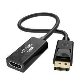 MT-VIKI 4K@60Hz DP to HDMI Adapter, Displayport 1.2 to HDMI 2.0 Adapter 2K@120Hz, DP Source to HDMI Monitor-Male to Female, Unidirectional