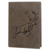 Harrys-Collection ID Wallet with Deer RFID, dark brown