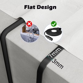 Adoreen Flat XLR Male to XLR Female Microphone Cable 35 Ft, Thin&Low Profile Premium Balanced Shielded 3 Pin DMX Mic Patch Cord for Studio Audio&DJ Stage Live Recording&Speaker System