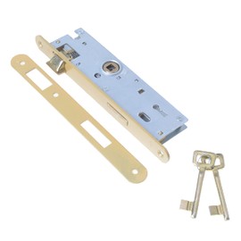 Aqbau® Door Lock Room Door Lock 72 / 35 mm DIN Left Room Door Locks with Key Room Door Mortice Lock Room Door Lock Bunbart Key Lock