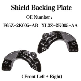 FCBJX Front Brake Dust Shield for Ford F150 1997-2004 F250 1997-1999, Expedition 1997-2002, Lincoln Navigator 1998-2002 4WD Brake Backing Plate Replace F65Z-2K005-AB Left and Right