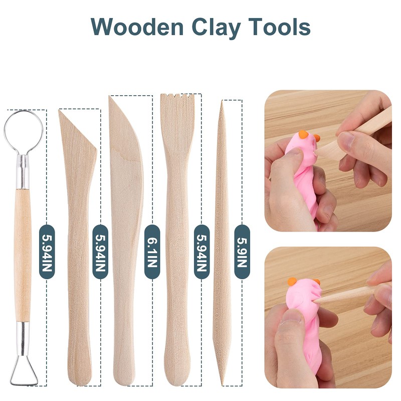 Luney Clay Tools Kit, 25 PCS Ceramics Polymer Clay Sculpting
