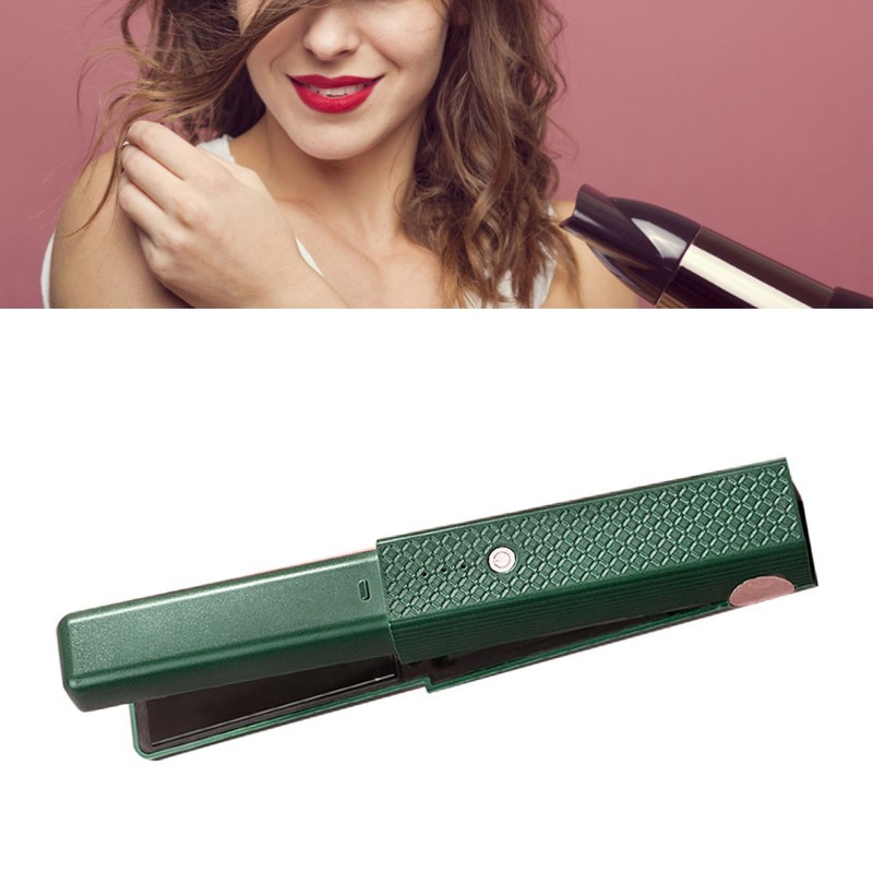 Cordless Hair Straightening Curling Flat Iron Quickly Heating Prevent Damage
