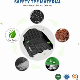 oedro Floor Mats Liner for 2015-2025 Ford F-150/F-150 Lightning Super Crew Cab 3D TPE