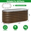 SnugNiture Galvanized Steel Raised Garden Bed, 4x2x2 ft, Outdoor Oval