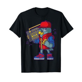 Cartoon Bird With Boombox Fun Character For Kids T-Shirt
