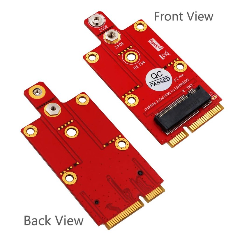 M.2 (NGFF) Key B to Mini PCI-E Adapter for 3G/4G/5G