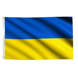 5x3Ft Ukraine Flag, Durable Ukrainian Flag with 2 Metal Eyelets Used Indoor and Outdoor, Bright Color Ukrainian National Flag Decorated in Sporting Events, Parties, Parade
