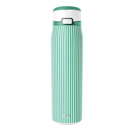 Simple Modern 30oz Mesa Loop Water Bottle with Straw - Cup Holder Friendly Insulated Stainless Steel Bottles for Travel, Sports and School:_Spearmint Stripes