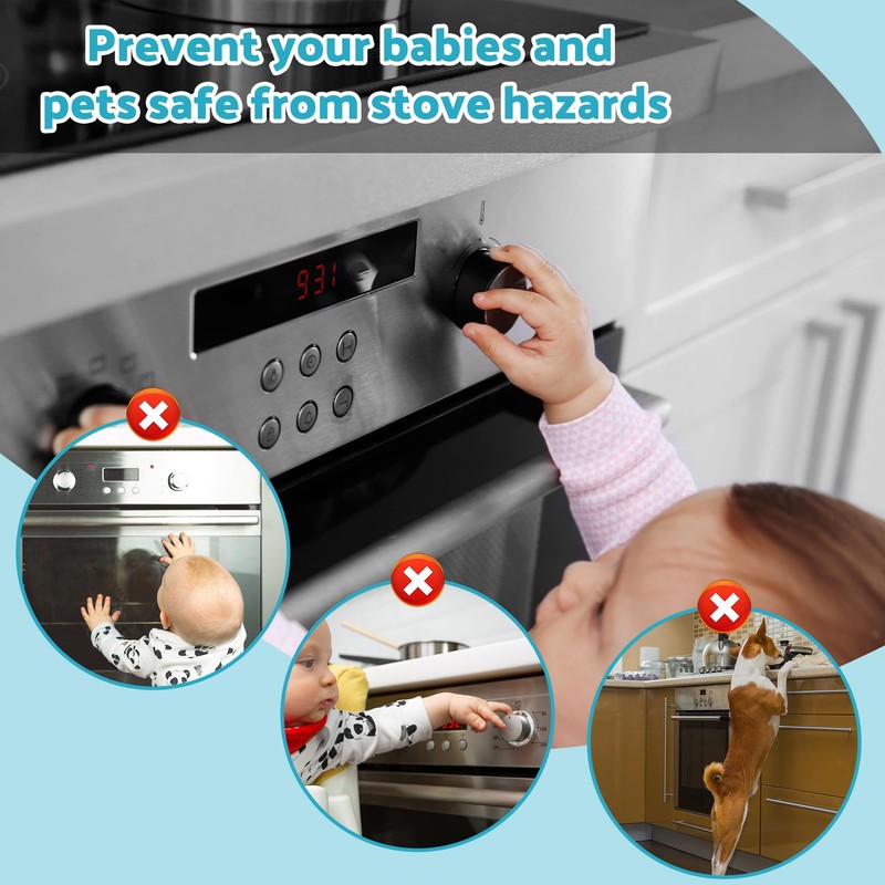 Pack of 6 Cooker Knobs Child Lock Cooker Knobs Stove