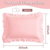 KKJIAF Ruffle Pillow Cases Queen Size Set of 2, Ruffled