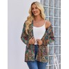 Zeagoo Floral Cardigan for Women Lightweight Summer Cardigan Long Sleeve