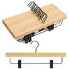 TOPIA HANGER Pants Hangers 10 Pack, Wooden Clothes Hangers with