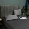 Bamboo Fitted Sheet 160 x 200 cm Dark Grey Fitted