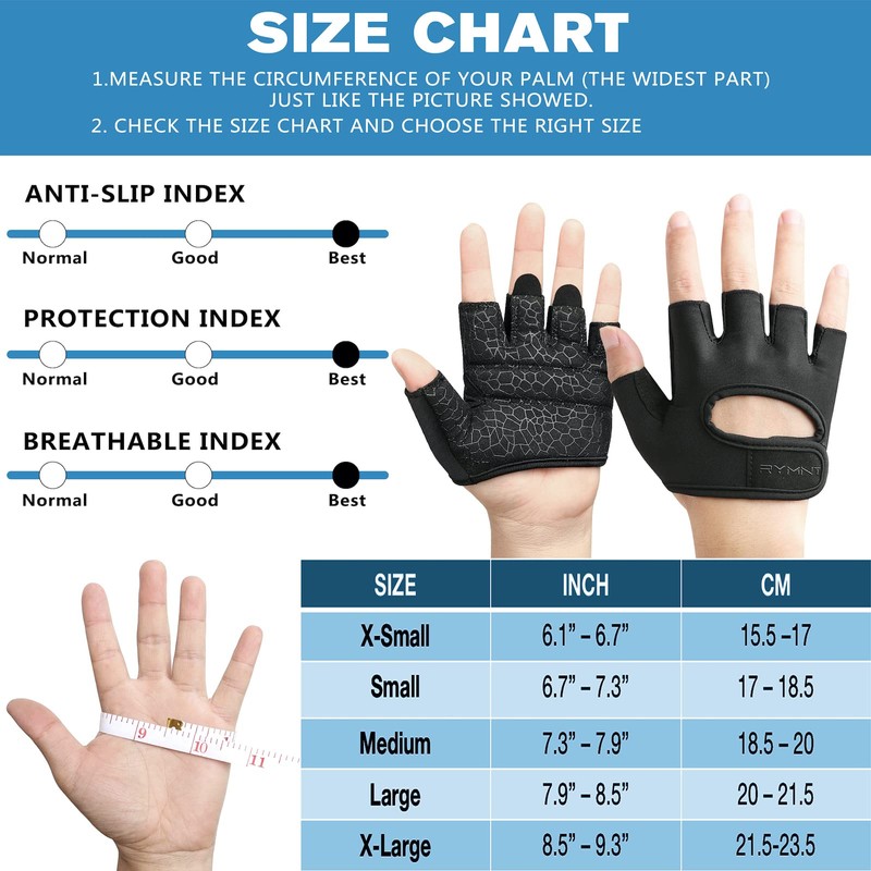RYMNT Minimal Weight Lifting Gloves,Short Micro Workout Gloves Grip Pads