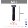TERF® M8 X 40mm Hex Socket Countersunk Black Machine Screw