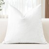 JOTOM Chenille Cushion Covers 50x50 cm Soft White Decorative Throw