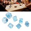 7pcs Polyhedral Dice Set Clear Number Metal Glossy Odorless Table
