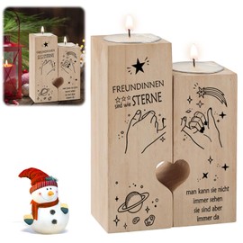 ARONRAVE Geschenke für Freundin Kerzenständer Herzförmiger Kerzenhalter Weihnachten Kerzenständer Geburtstagsgeschenke für Frauen Mädchen Geburtstags Abschluss Geschenke Geschenk für Tochter