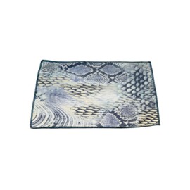 Calabria 1 Pack Microfiber Cleaning Cloth Blue Yellow Snakeskin Print Cleans Eyeglasses Lens TV Phone Screens Camera Glasses